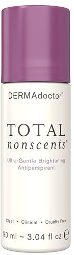 DERMAdoctor Antiperspirant for Women Sensitive Skin, Total NonScents Ultra-Gentle Illuminator, Unscented Clinical Strength Antiperspirant Deodorant for Men & Women; Hypoallergenic Roll On - 3.04 oz