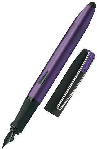 Online Füller Switch Plus, Patronen-Füller & Touchpen in einem, für Tablets & Smartphones, Multifunktions-Stift inkl. Kombi Tintenpatrone, Violet, Iridiumfeder, Federstärke M, 1 Stück (1er Pack)