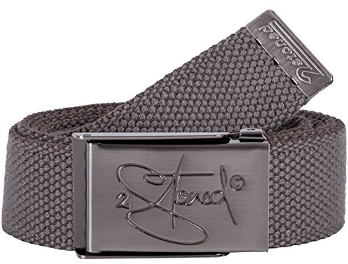 2Stoned Koppelgürtel Stoffgürtel Unisex, matte Schnalle Classic, 3 cm breit für Damen und Herren