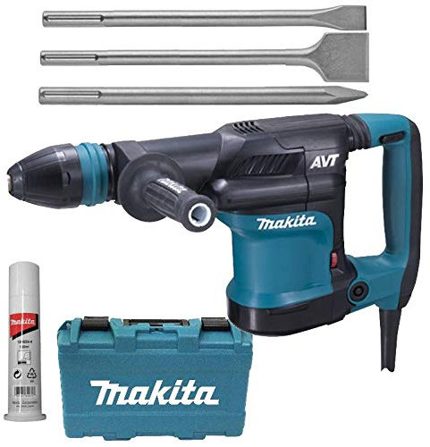 MAKITA Stemmhammer HM0871C SDS Max im Koffer + Metabo Meißel-Set Classic 3 teilig