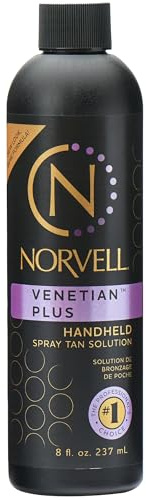 Norvell Premium Spray Tan Solution Venetian Plus 8 fl oz – Professional Sunless Tanning Formula for Deep Natural Bronze Glow, Streak-Free, Fast-Drying, Long-Lasting Color