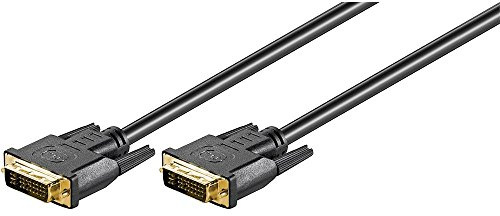 Goobay 69208 DVI Verbindungskabel / Full HD 1080p Monitorkabel / Vergoldete Stecker DVI I Dual Link (24+5 Pin) / Bildschirmkabel Verlängerung / Schwarz / 10m