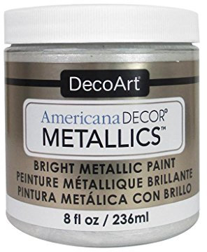 DecoArt Americana Décor Metallic Jar Of Paint, Acrylic, Pearl, 7 x 7 x 8 cm