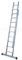 Escalera industrial de aluminio apoyo doble extensión manual 2 x 11 peldaños con barra estabilizadora serie excalibur