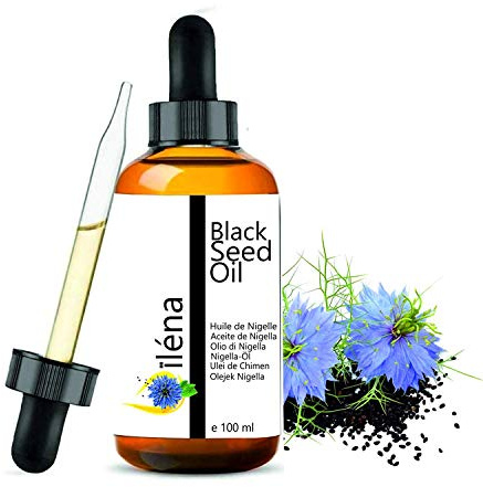 Aceite vegetal de Nigella sativa (comino negro) Aceite de Nigella, 100% orgánico, puro y natural: cuidado del cabello, cuero cabelludo, hidratante, piel, frasco de vidrio con una pipeta de 100 ml