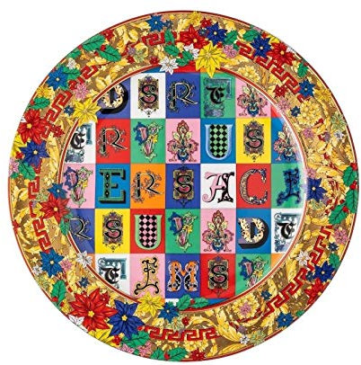 Versace Holiday Alphabet, Piatto di Natale 30cm