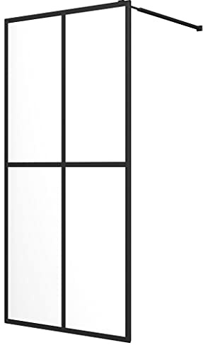 vidaXL Duschwand für Walk-in Dusche Duschabtrennung Hartglas Duschkabine Duschtrennwand für Begehbare Duschen Klares Sicherheitsglas 90x195cm