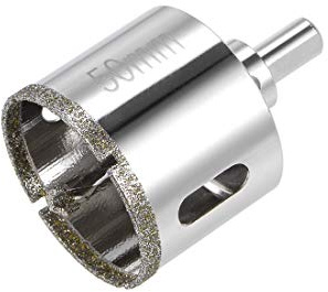 sourcing map Diamond Drill Bit 50mm Glass Hole Saw Core Drill Bit with Spotting Drill Bit for Ceramics Porcelain Tile Bottles Pots Brick