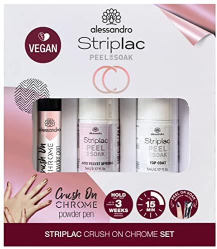 alessandro Striplac Peel or Soak Rosé Crush On Chrome Set– Perfekte Nägel in 15 Minuten