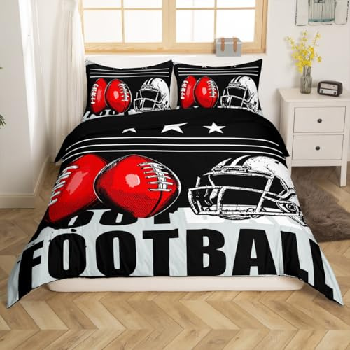 Football Sports Soccer Duvet Cover Queen Size Boys Girls Children