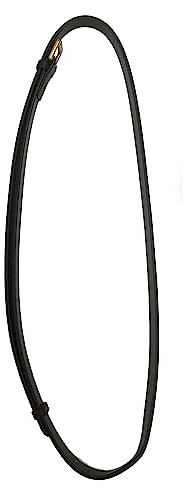 Blenheim - Pferde Halsriemen, Leder (127 cm x 18 mm) (Schwarz)