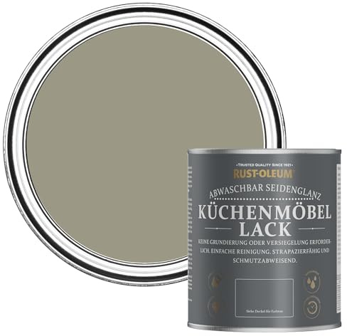 Rust-Oleum Green Scrubbable Kitchen Cupboard Paint in Satin Finish - Grounded 750ml