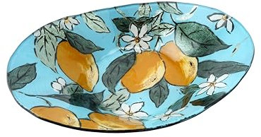 CGB Giftware | Sicilian Zest Large Oval Glass Bowl in Gift Box | Decorative Bowl | Tableware | Homeware | Gift Boxed | Sicilian Zest | GB07313