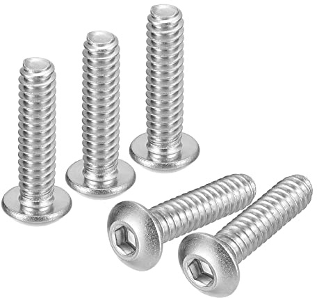 QUARKZMAN #10-24x3/4 Linsenkopfschrauben Innensechskant 50 Stück 304 Edelstahl Verschlüsse Sechskant Bolzen Schrauben Voll Gewinde Sechskant Antrieb Schrauben