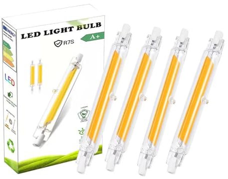 R7S LED 118mm 20W Dimmbar, LED R7S 118mm Lampen Ersatz für 200W Halogen Leuchtmittel, LED R7S Naturweiß 4000K,2000LM kein Flackern, 360°Abstrahlwinkel,LED Stablampen für Deckenfluter,Leselampen, 4pcs