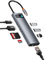 Baseus Hub USB C 8 in 1 Adattatore con 4K HDMI, Gigabit Ethernet, 100W PD, 3 USB A 3.0, Lettore Schede SD/TF, Docking Station per Laptop MacBook Pro/Air, Surface Pro, iPad Pro, Dell, Steam Deck usw