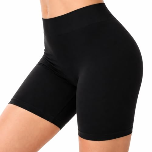 Blu Apparel anti-skavning shorts knubbig gnugga shorts formkläder långa underkläder cykelshorts för underklänning, Svart, S