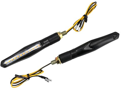 VEBCO Set: 2x Blinker 12V LED, mit Lauflicht slim - für Moped und Motorrad