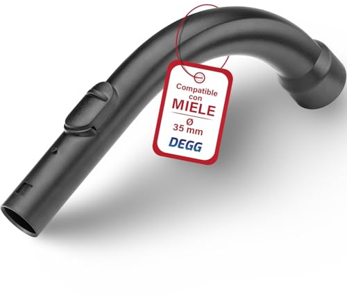 DEGG Handgriff - Kompatibel mit Miele Staubsauger - 35 mm Griffrohr Schlauchgriff für Miele Staubsauger Ersatzteil Staubsaugerzubehör Klicksystem Premium-Qualität