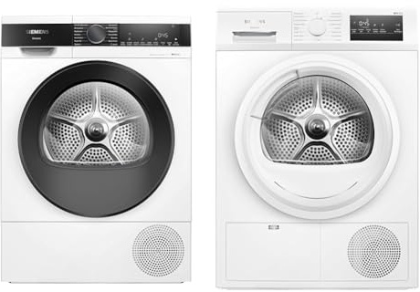 Siemens WQ35G2D00 iQ500 Wärmepumpentrockner für 8 kg Wäsche & WT45HVA3 iQ300 Wärmepumpen-Trockner, 8 kg