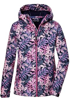 killtec Flicka softshelljacka/utomhusjacka med huva KOS 135 GRLS SFTSHLL JCKT, mörk marinblå, 176, 43217-000