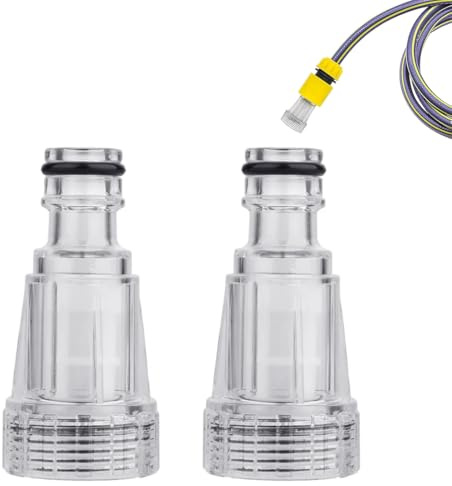 WeddHuis 4 piezas Filtro de agua para lavadora a presión,Filtro de manguera de jardín con adaptador rápido,para Bomba de Lavado a presión o jardín,Conector de manguera filtro de entrada de agua