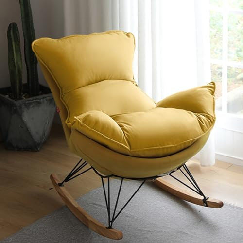 Schaukelstuhl für draußen, bequemer Schaukelstuhl für drinnen und draußen mit dickem Kissen, Schaukelstuhl für die Terrasse, Liegestuhl für den Balkon, die Veranda, den Garten, das Wohnzimmer, modern