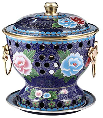 Kleiner Kupfertopf für eine Person, alter kleiner Hot Pot aus Peking, kleiner dicker Kuh-Hot Pot, traditioneller chinesischer Cloisonne-Hot Pot, kommerzielle Alkoholanteile, roter Kupfer-Hot Pot (Fa