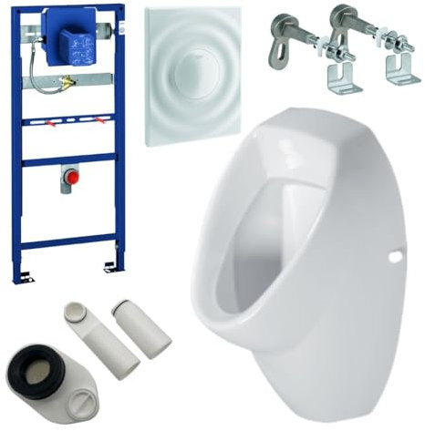 Rapid Sl Vorwandelement Urinal Pisuar Siphon Druckspüler Komplett-Set