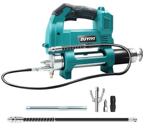 ZUYIYI Akku-Fettpresse für Makita 18-V-Batterie (nicht im Lieferumfang enthalten), 12000 PSI, 161,6 g/min elektrische Fettpresse, 482 ml Kapazität, mit 89,9 cm Schlauch, LED-Licht für Maschinenwartung