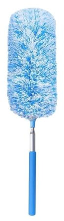 Plumero de microfibra extensible y lavable, herramienta de limpieza de microfibra accesible, pequeños plumeros para limpieza (azul)