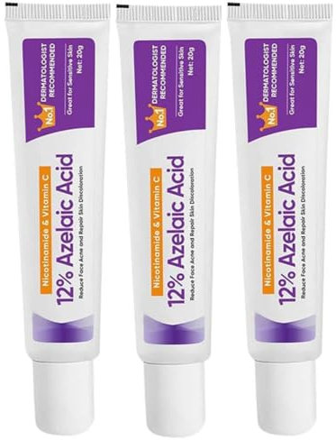 12% Azelaic Acid Serum, Azelainsäure Serum gegen Rötungen, Azelainsäure Gesichtsserum, Anti Pickel und Knötchen, Unreine Haut Gesicht, Azelainsäure Gesichtsserum (3 PC)