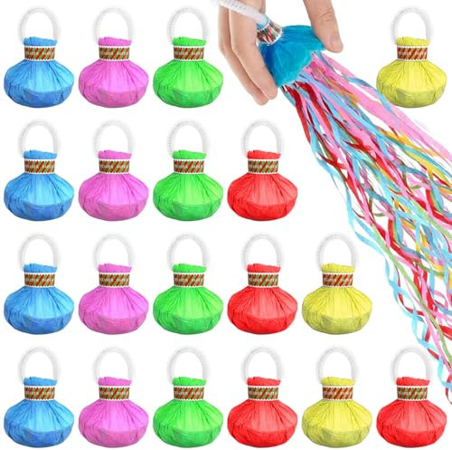 TTYSHIP® 20 Pezzi Stelle Filanti Lancio a Mano, Stelle Filanti da Lancio, Streamer per Feste per Matrimoni, Compleanni, Carnevale, Laurea (Colore)