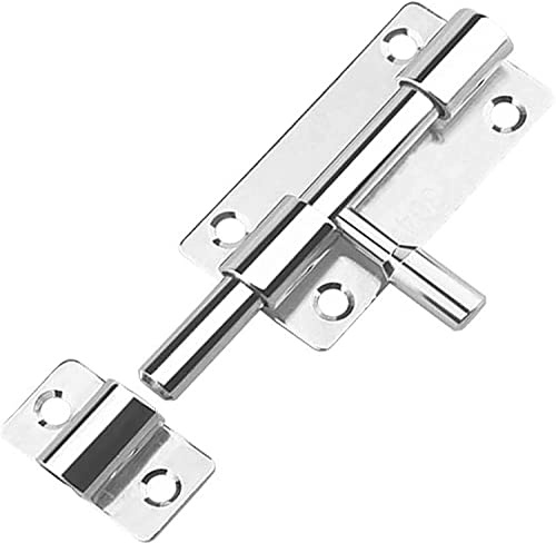 Serratura per porta scorrevole, serratura a chiavistello Chiavistello a cilindro, serratura scorrevole for porta con finitura spazzolata, serratura scorrevole in acciaio inox spesso for porta