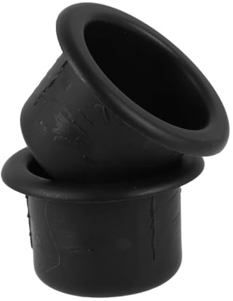 HAMPPLIES Portabicchieri per Auto in ABS Nero, 2 Pezzi, Inserto