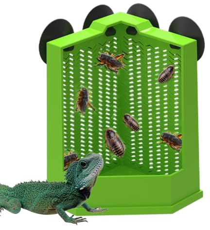 Bvizyelck Bol pour Reptiles - Bol Nourriture Crabes Ermites à Ventouse Mangeoire Gecko - Accessoire pour Terrarium Et Élevage - pour Caméléon Serpent Grenouille Lézard Tortoise Oiseau