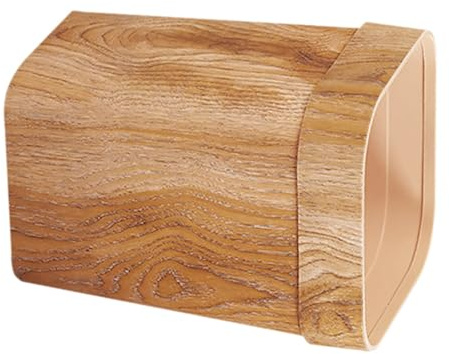 BESPORTBLE Poubelle Carrée Plastique Grain Bois Corbeille Créative pour Cuisine Salon Chambre Rangement Papier Toilette Accessoire Pratique Salle de Bain