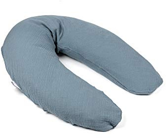 Doomoo Still-& Schwangerschaftskissen Comfy Big - 190cm inkl. Bezug aus Tetra Bio-Baumwolle, mit feiner EPS-Mikroperlenfüllung, Oeko-TEX® Standard 100, Tetra Blue