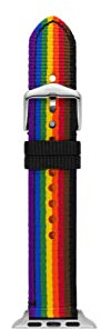 Fossil Bracciale compatibile con Apple Watch, 38/40/41 mm - 18 mm Grosgrain nero, S181495