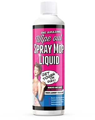 Wipeout - Spray Mop Liquid Detergent Refill Solution - Ready To Use Floor Cleaner | Fresh Laundry Fragrance 500ml, Clear