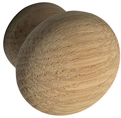 ALLES IM GRIFF Möbelknopf Hemera ø 45mm - Möbelknauf aus Holz Tiefe 29mm - Knauf für Schrank, Eiche roh