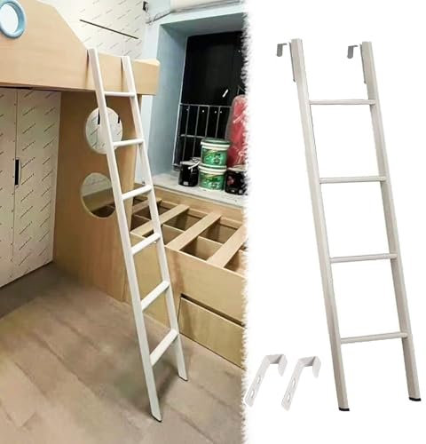 Hochbett Leiter Wohnmobil Etagenbett Leiter mit Haken, Wohnmobil-Wohnwagen Raumspartreppe Nur, Keine Montage Hochbett Leiter Anti Rutsch, Metall Dachbodentreppe 116 130 140 140 150 160 165 165 170 170