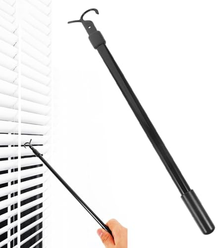 Blinds Tension Rod - Adjustable Window Shades Draw Rod, Lightweight Tilt Pole With Retractable Hanger Hook Stick For Living Room, Bedroom, Or Office, Easy Installation And Smooth