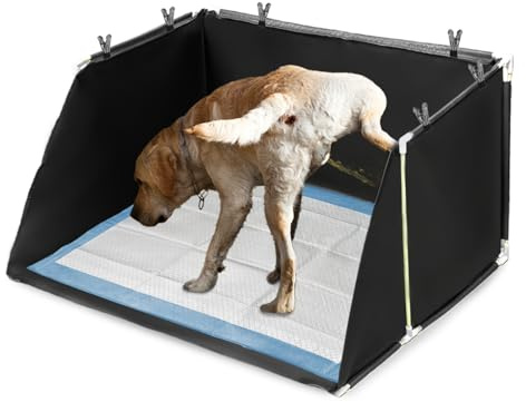 ZYAXWN Dog Pee Pad Holder with High Walls, No-Spill Pee Pad Holder, Dog Potty Tray with Foldable Pet Toilet, for Small and Medium Dogs(34 * 28 * 17.7in)
