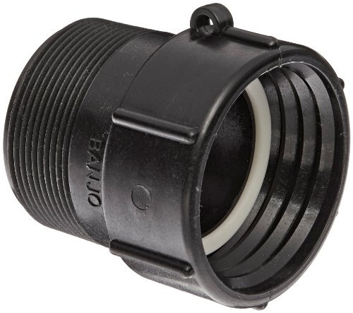 Banjo TA283 Polypropylene Tank Fitting, 2 Buttress x 2 Male NPT Threads with Gasket
