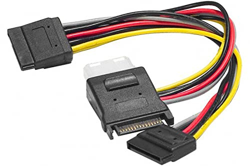 Cable de alimentación SATA a 2 SATA y 1 Molex