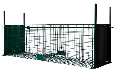 BOXTRAP - Boîte à Fauve 2 Portes - Piège, Renards, Fouines, Ragondins - avec 2 Portes Coulissantes à Glissière - 103 x 31 x 31 cm
