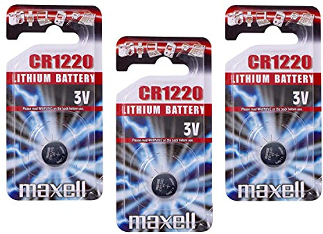 MAXELL Lot de 3 Blisters de 1 Pile Bouton Lithium CR1220 3V