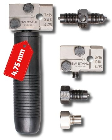 SW-stål 24529L mekanisk flänsapparat för SAE och DIN, 4,75 mm (3/16 tum) bromsledningar