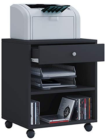 VCM Rollcontainer | Beistellcontainer mit Zwei offenen Fächern | Maße ca. H. 54 x B. 45 x T. 38 cm | Bürocontainer - Salda